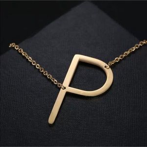 Initial “P” Gold Plated Necklace
